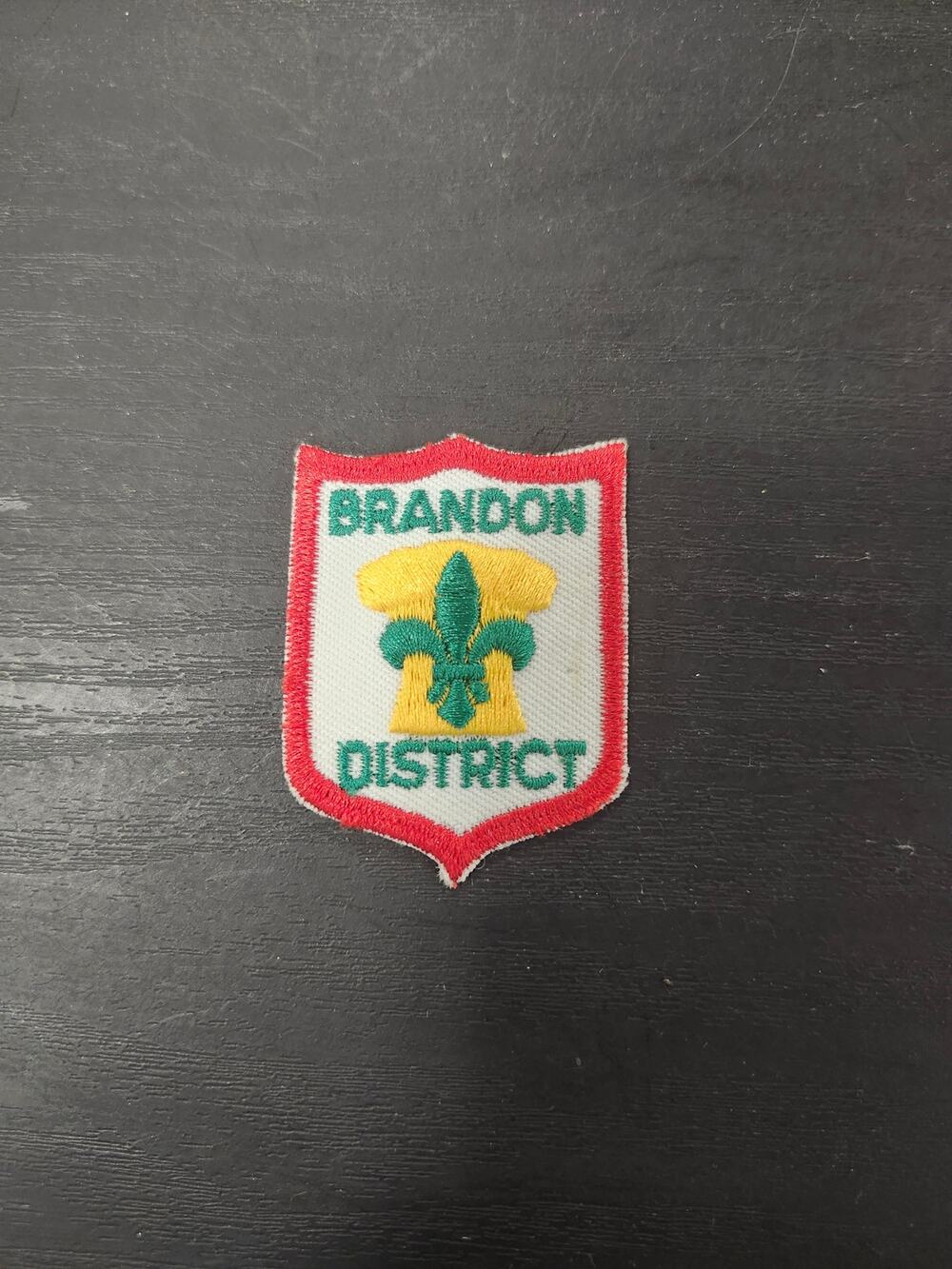 Brandon District Boy Scouts Patch BSA Embroidered Badge Fleur-de-lis Memorabilia